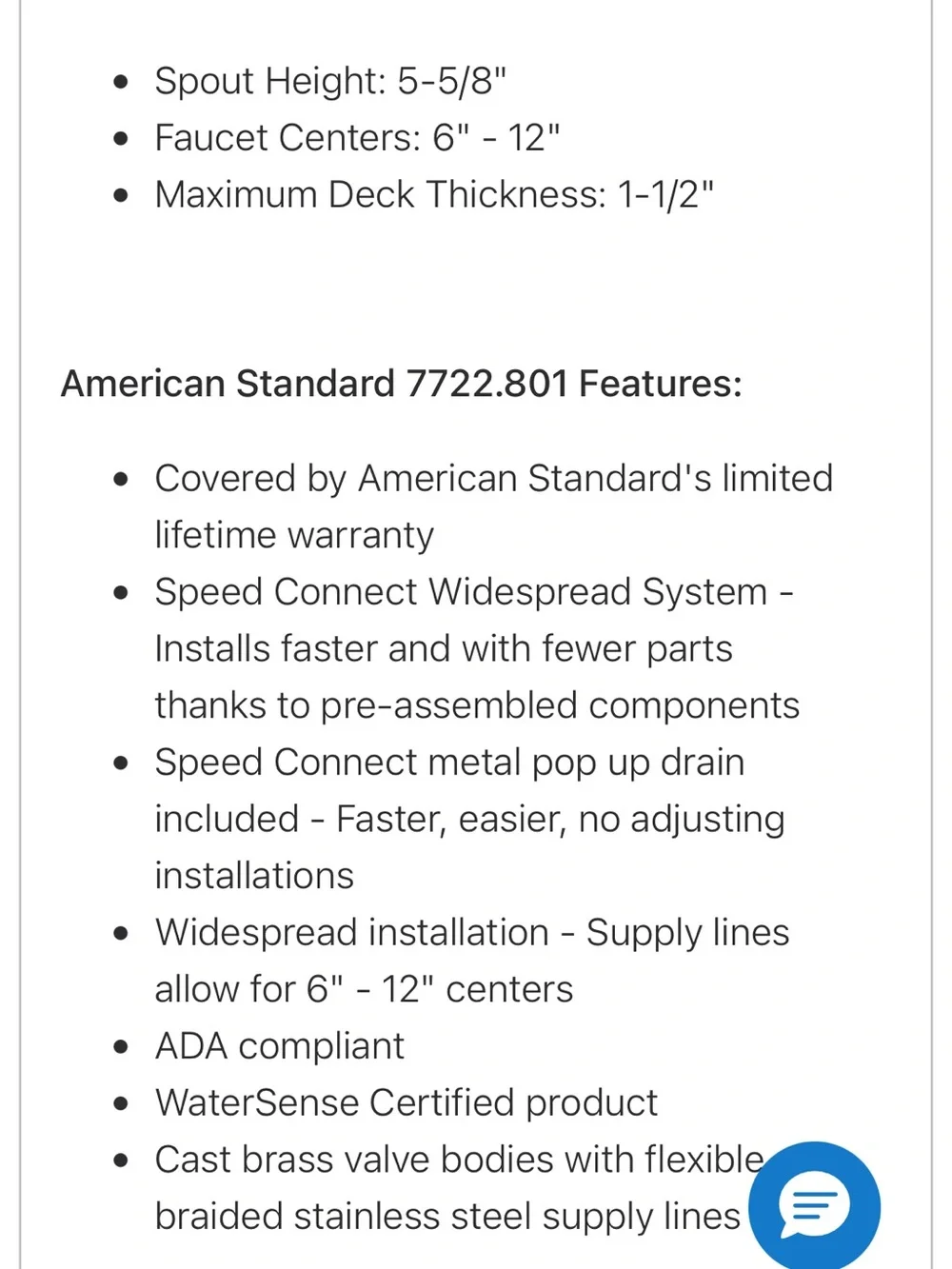NEW $343 American Standard Estate Widespread Bathroom Faucet
